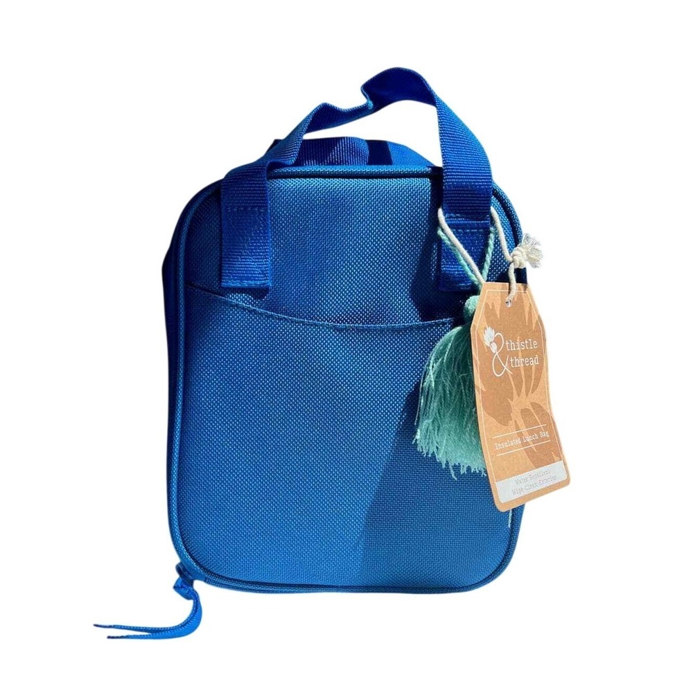 Thistle & Thread Blue Insulated Lunch Bag Microban Antimicrobial 10001577 NWT